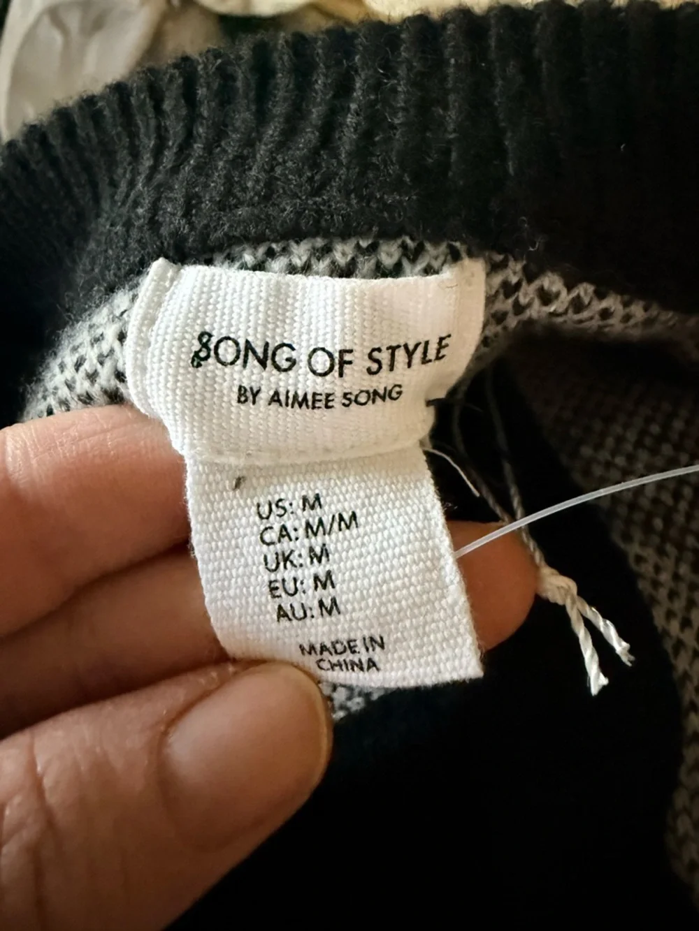 Song of Style Black & Gray Argyle Button Cardigan - Picture 9 of 9